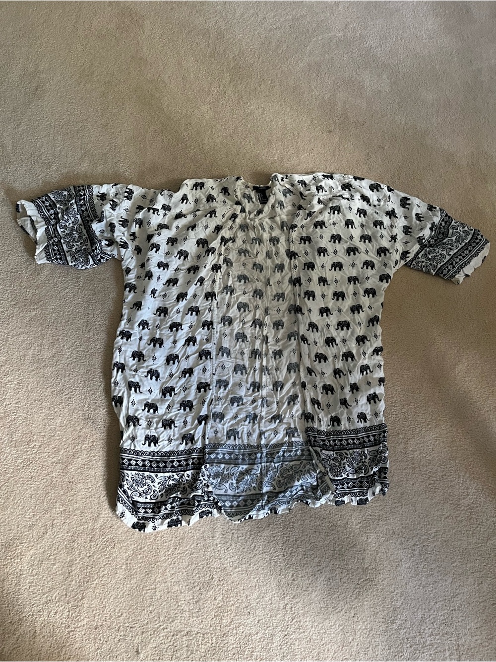 Forever 21 elephant print kimono
